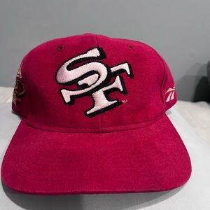 Vintage red San Francisco  49ers snap back proline.